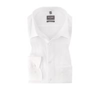 OLYMP Hemd Herren Comfort Fit Langarm Baumwolle weiß, 48