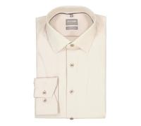 Businesshemd OLYMP "OLYMP Luxor 24/Seven, comfort fit, New Kent", Herren, Gr. 45, Normaler Arm, taupe, 64% Baumwolle, 27% Polyester, 9% Elasthan, Hemden (89826908-45) taupe
