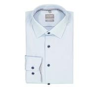 Businesshemd OLYMP "OLYMP Luxor 24/Seven, comfort fit, New Kent", Herren, Gr. 41, Normaler Arm, bleu, 64% Baumwolle, 27% Polyester, 9% Elasthan, Hemden (81785109-41) bleu