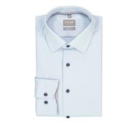 OLYMP Luxor Performance Climate Control Comfort Fit Hemd bleu, Einfarbig