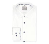 Businesshemd OLYMP "OLYMP Luxor 24/Seven, comfort fit, New Kent", Herren, Gr. 41, Normaler Arm, weiß, 64% Baumwolle, 27% Polyester, 9% Elasthan, Hemden (78180123-41) weiß