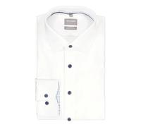 OLYMP Hemd Herren Comfort Fit Langarm Kent weiß, 45