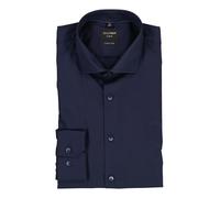 OLYMP No. Six Super Slim Hemd kobalt, Einfarbig
