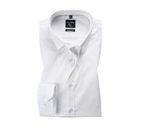OLYMP No. Six super slim Hemd Stretch Langarm Uni weiß 36