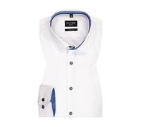OLYMP Herren Businesshemd Langarm No.Six,Einfarbig,super Slim,Urban Kent,Marine 18,42