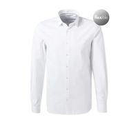 OLYMP Herren Oberhemd Langarm No.Six.24.Seven,Twill,super Slim,Modern Kent,Weiss 00,44