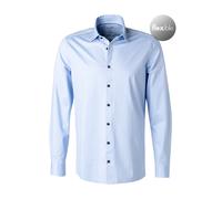 OLYMP No. Six Super Slim Jerseyhemd hellblau, Einfarbig