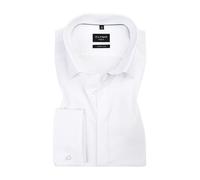 OLYMP Hemd Herren Extra Slim Fit Umschlagmanschetten Baumwoll-Stretch weiß, 36