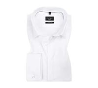 OLYMP Hemd Herren Extra Slim Fit Umschlagmanschetten Baumwoll-Stretch weiß, 41