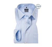 OLYMP Regular Fit Freizeithemd mit Logo-Stitching Modell 'New' in Bleu, Größe 39