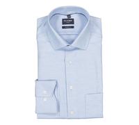 OLYMP Herren Oberhemd Langarm Luxor,Faux Uni,465 Modern Fit 20,19 Global Kent,bleu 11,42