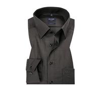 Businesshemd OLYMP "Luxor modern fit", Herren, Gr. 45, N-Gr, grau (anthrazit), Web, Obermaterial: 100% Baumwolle, Hemden (21082330-45) anthrazit