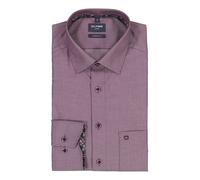 Businesshemd OLYMP "OLYMP Luxor, modern fit, New Kent", Jungen, Gr. 44, Normaler Arm, aubergine, 100% Baumwolle, Hemden (69677149-44) aubergine
