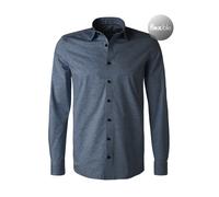 Businesshemd OLYMP "OLYMP Luxor 24/Seven, modern fit, New Kent", Herren, Gr. 44, Normaler Arm, rauchblau, 92% Baumwolle, 8% Elasthan, Hemden (89968611-44) rauchblau