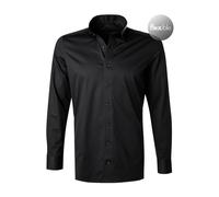 OLYMP Luxor Hemd 24/Seven Schwarz Schwarz 42