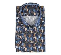 OLYMP Hemd Herren Regular Fit Kurzarm Kent blau, XL
