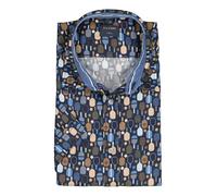 OLYMP Hemd Herren Regular Fit Kurzarm Kent blau, XXL