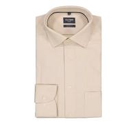 OLYMP Hemd Herren Regular Fit Langarm Baumwolle beige, 40