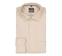 OLYMP Hemd Herren Regular Fit Langarm Baumwolle beige, 42