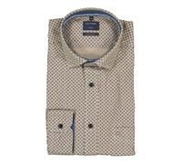 OLYMP Hemd Herren Regular Fit Langarm Baumwolle beige, S