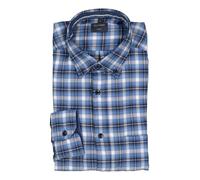 OLYMP Hemd Herren Regular Fit Langarm Baumwolle blau, S