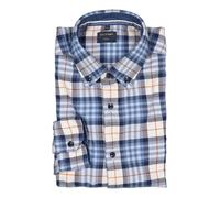 OLYMP Hemd Herren Regular Fit Langarm Baumwolle blau, S