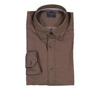 OLYMP Hemden Herren Regular Fit Langarm Baumwolle braun, M