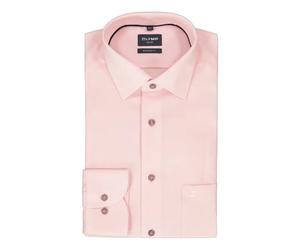 OLYMP Hemd Herren Regular Fit Langarm Baumwolle rosa, 44
