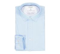 OLYMP Hemd Herren Regular Fit Langarm Kent-Kragen Jersey blau, 39