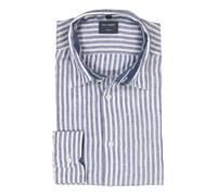 OLYMP Herren Freizeithemd Langarm 405014,Streifen Weissfond,059 Casual 22,Kent-Kragen,royal 19,XXL