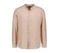 OLYMP Casual, Leinenhemd, regular fit, Braun, Stehkragen, S (40727422S)