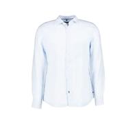 OLYMP Casual Regular Fit Leinenhemd hellblau, Gestreift