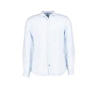 OLYMP Casual, Leinenhemd, regular fit, Blau, Streifen, Kent, XL (40787410XL)