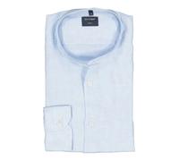 OLYMP Leinenhemd Casual Regular Fit D.5427 Einfarbig Hellblau Größe XL