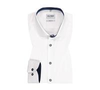 Businesshemd OLYMP "OLYMP Level Five, body fit, Royal Kent", Herren, Gr. 45, Normaler Arm, weiß, 97% Baumwolle, 3% Elastolefin, Hemden (67910162-45) weiß