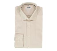 Businesshemd OLYMP "OLYMP Level Five, body fit, New York Kent", Herren, Gr. 40, Normaler Arm, beige, 97% Baumwolle, 3% Elastolefin, Hemden (70295318-40) beige