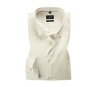 Businesshemd OLYMP "No. Six super slim", Herren, Gr. 42, N-Gr, beige (hellbeige), Web, Obermaterial: 97% Baumwolle, 3% Elastolefin, slim fit, Hemden (18305402-42) hellbeige