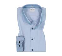 Businesshemd OLYMP "Level Five body fit", Herren, Gr. 37, N-Gr, blau (bleu), Web, Obermaterial: 97% Baumwolle, 3% Elastolefin, 2-Knopf-Manschette, Hemden (64011224-37) bleu