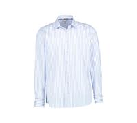 Langarmhemd OLYMP "Level 5", Herren, Gr. 39, N-Gr, blau (bleu), Web, Obermaterial: 97% Baumwolle, 3% Elastolefin, 2-Knopf-Manschette, Hemden, gestreift, body fit, New York Kentkragen, Businesshemd (45