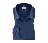 OLYMP Hemd Herren Slim Fit Langarm Baumwoll-Stretch blau, 43
