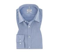 OLYMP Hemd Herren Slim Fit Langarm Baumwoll-Stretch blau, 43
