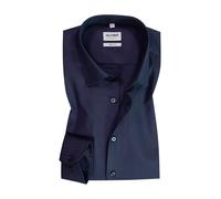 Businesshemd OLYMP "Level Five body fit", Herren, Gr. 45, N-Gr, blau (nachtblau), Web, Obermaterial: 97% Baumwolle, 3% Elastolefin, Hemden (39697367-45) nachtblau