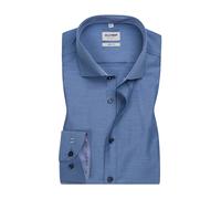 OLYMP Hemd Herren Slim Fit Langarm Baumwoll-Stretch blau, 46