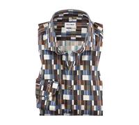 OLYMP Hemd Herren Slim Fit Langarm Baumwoll-Stretch braun, 39