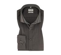 OLYMP Level Five Body Fit Hemd anthrazit, Strukturiert