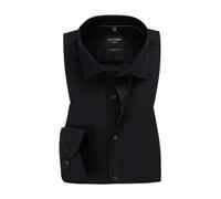 OLYMP Hemd Herren Slim Fit Langarm Baumwoll-Stretch schwarz, 40