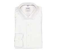 OLYMP Hemd Herren Slim Fit Langarm Baumwoll-Stretch weiß, 38