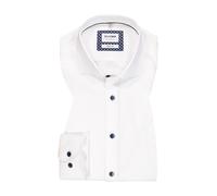 OLYMP Hemd Level Five Body-Fit Langarm Baumwoll-Stretch Twill Weiß Gr. 41