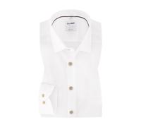OLYMP Hemd Herren Slim Fit Langarm Baumwoll-Stretch weiß, 42