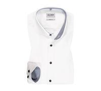OLYMP Hemd Herren Slim Fit Langarm Baumwoll-Stretch weiß, 44